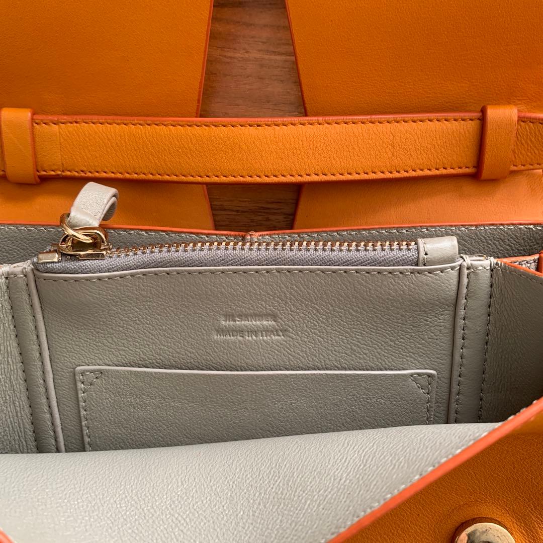 【美品】JIL SANDER ジルサンダー　バッグ　オレンジ