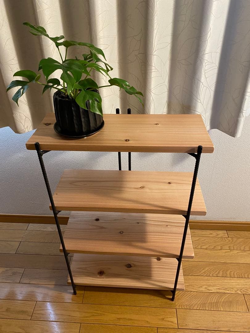 アイアン3段ラック【折りたたみラック】天板付