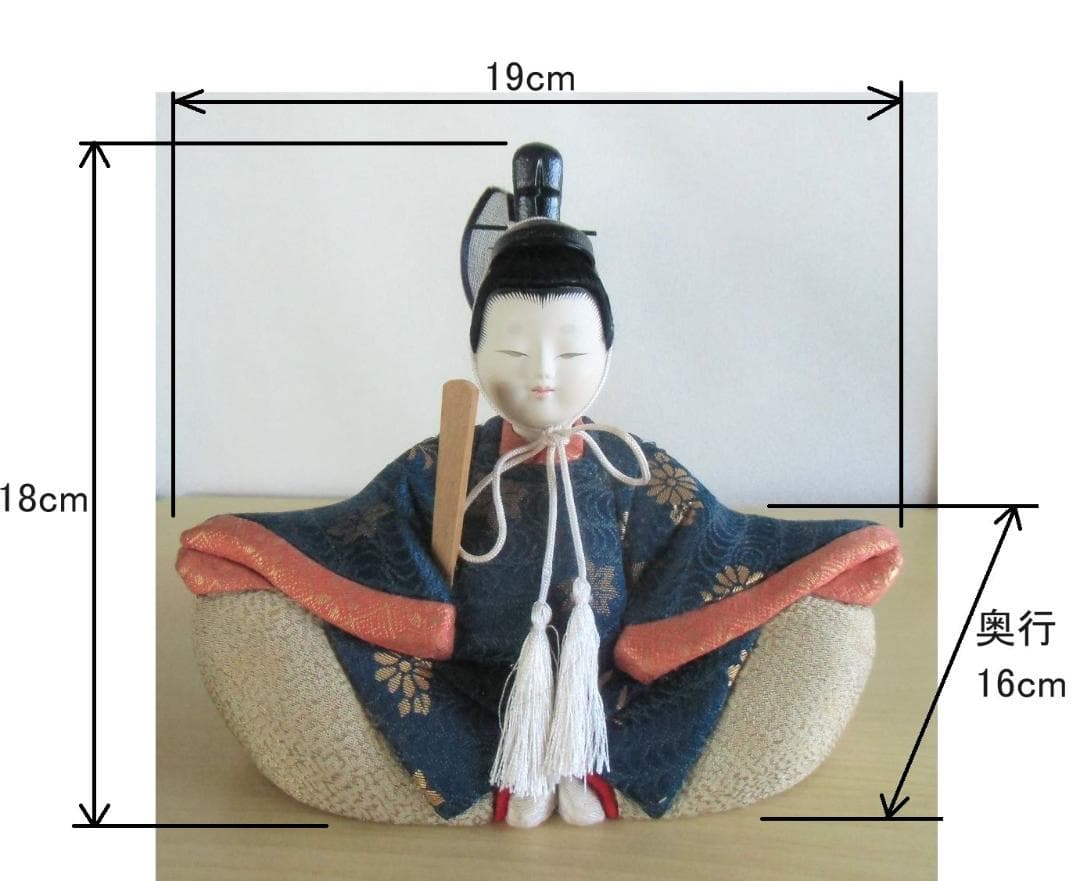 ひな人形　木目込人形　2段飾り　親王　三人官女
