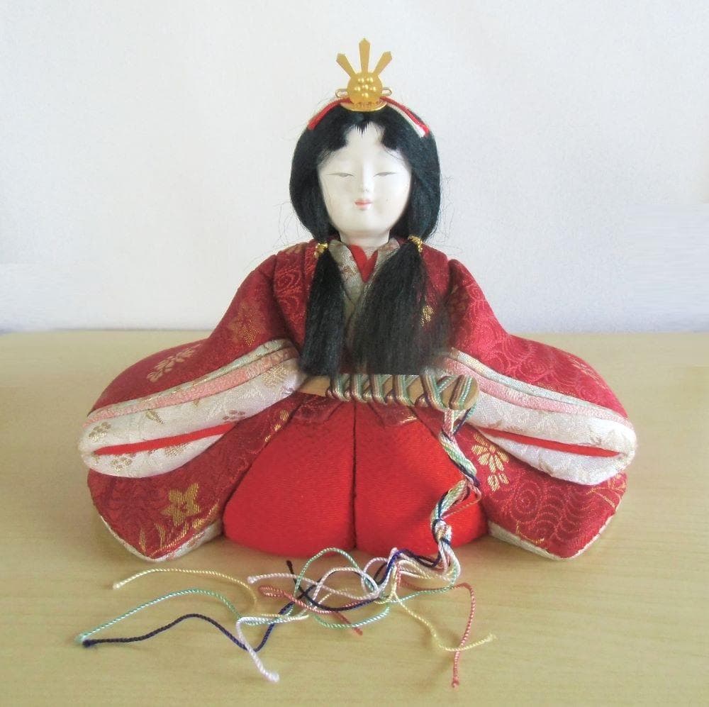 ひな人形　木目込人形　2段飾り　親王　三人官女