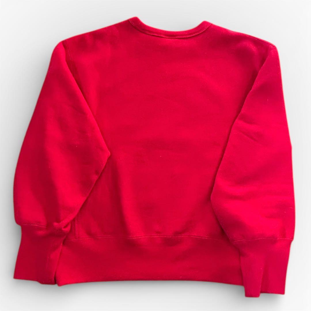 【刺繍ロゴ】チャンピオンスウェット リバースウィーブ L 青タグ 赤 70s復刻