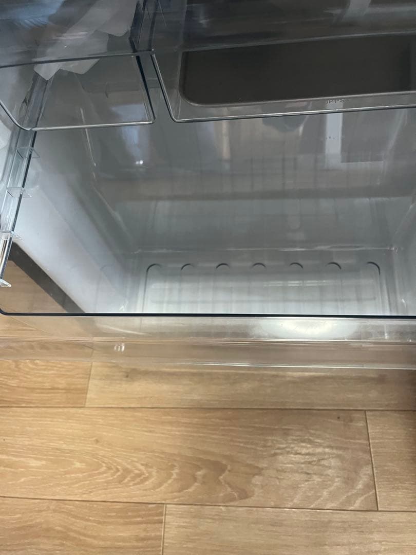 ブラック冷凍冷蔵庫　直立型 2段棚