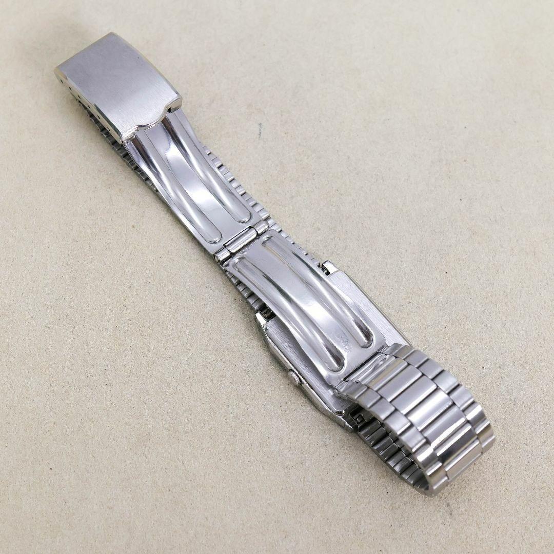 稼働 SEIKO 腕時計 黒文字盤 スクエア 新品電池 シンプル1936