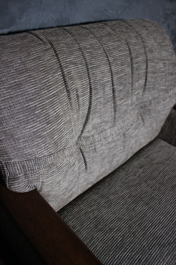 自社配達可〜カリモク20万 アームソファ ×2 ファブリック 1人掛けオールド