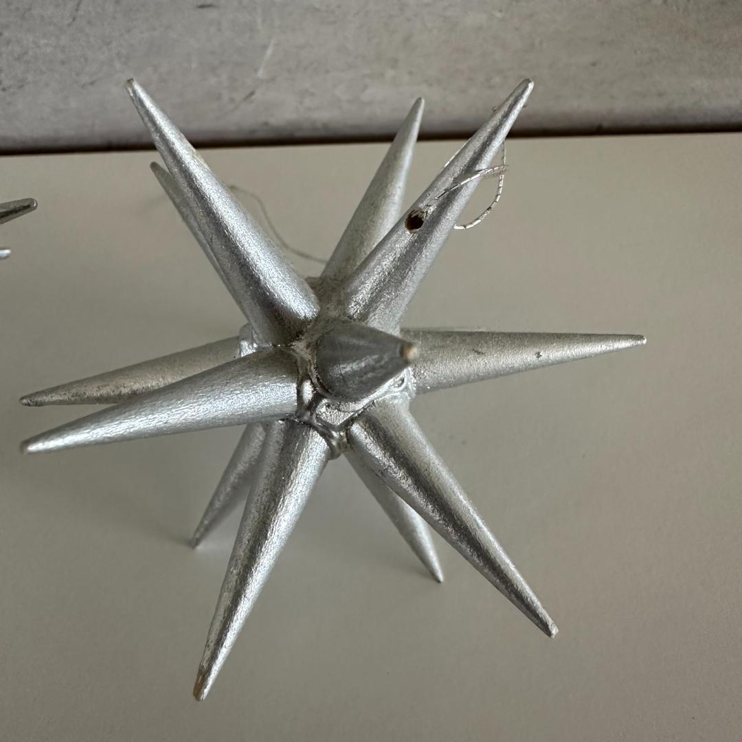 ベツレヘムの星　オーナメント　銀の星　大2個 小3個セット