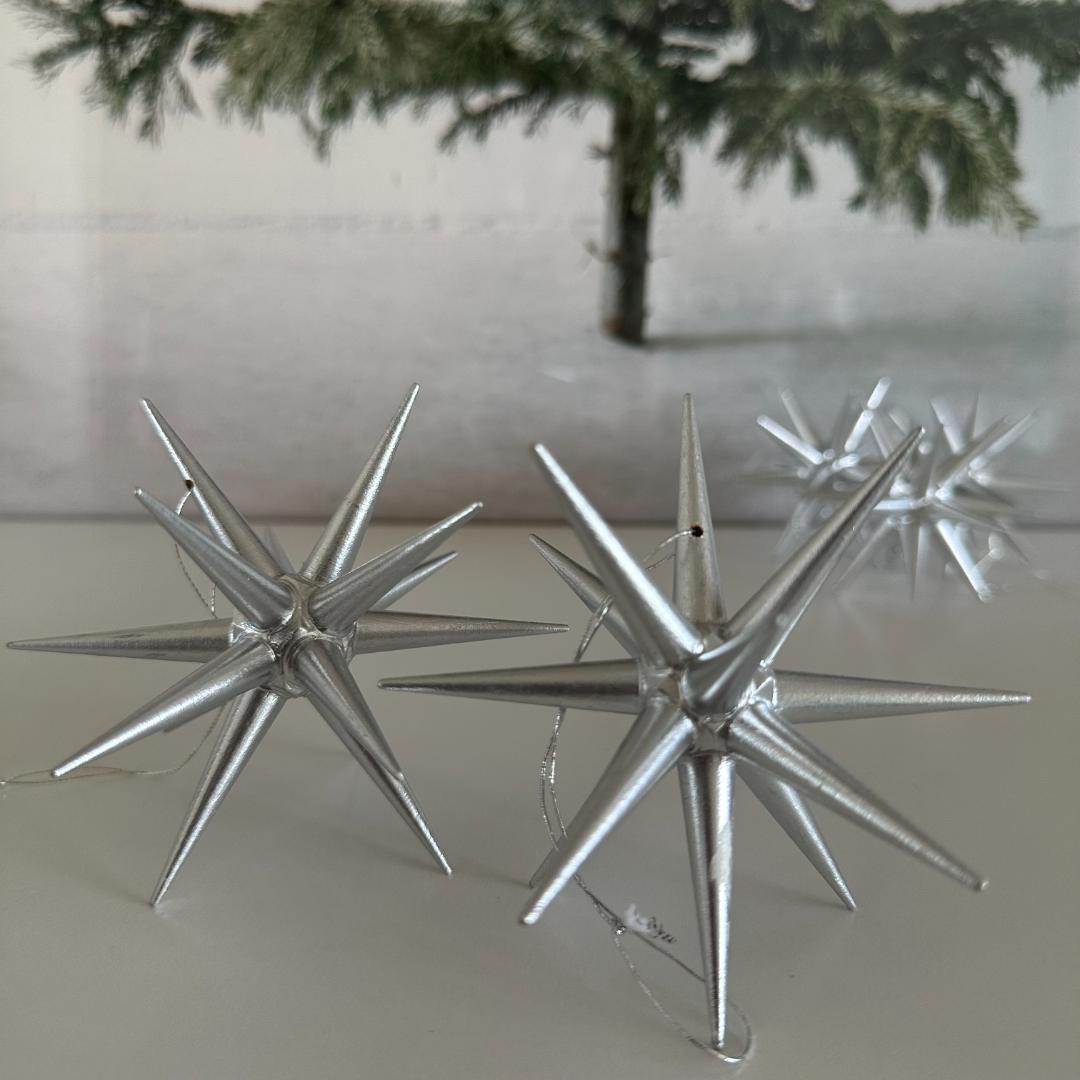 ベツレヘムの星　オーナメント　銀の星　大2個 小3個セット