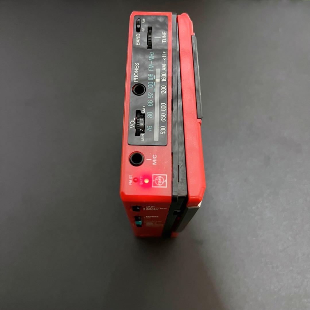 昭和レトロ 入手困難 ナショナル RX-S41 レッド カセットレコーダー 現状