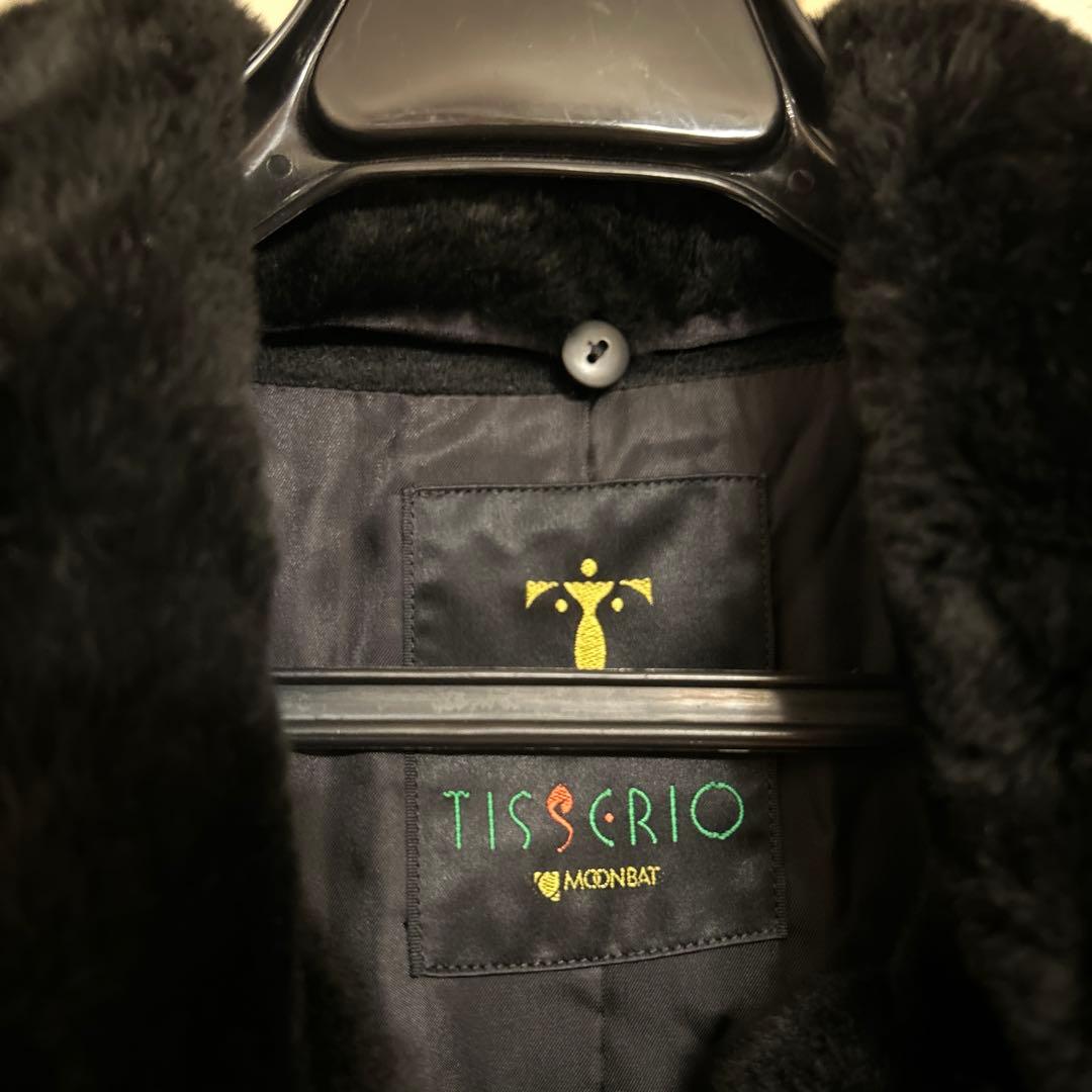 カシミヤ100%【新品未使用】ファー付きロングコート　黒