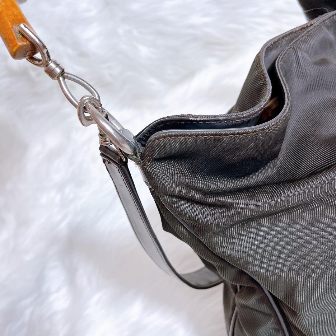 グッチ 　オールドグッチ　ハンドバッグ バンブー ショルダー ブラウン 2way