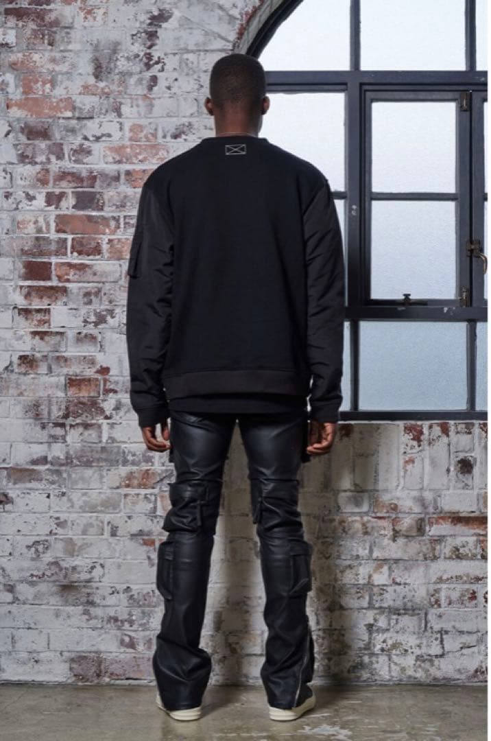 トップス mlvince bomber sleeve crew black