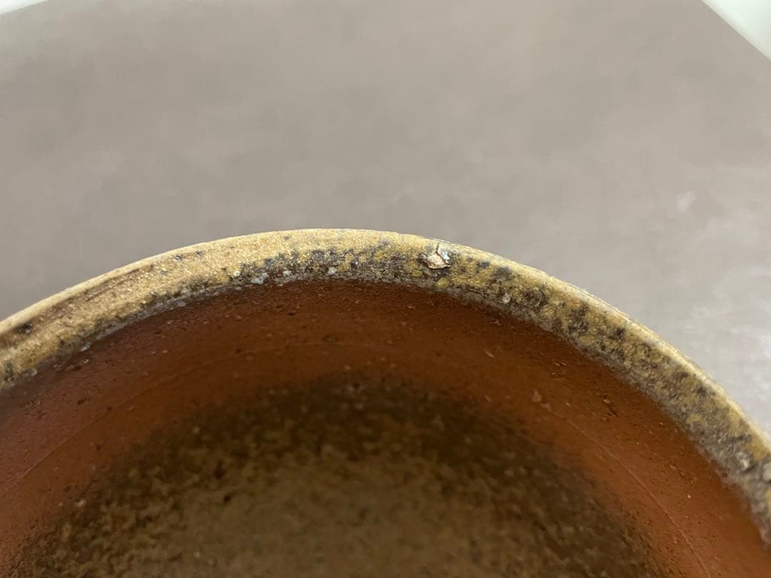 藤原建　備前緋襷茶盌　共箱　栞　備前焼　茶碗　茶道具