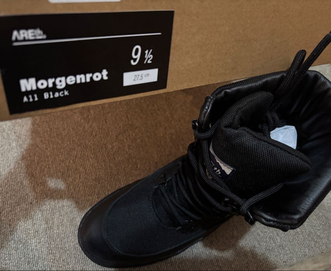 [新品未使用] AREth モルゲンロート All Black 27.5cm