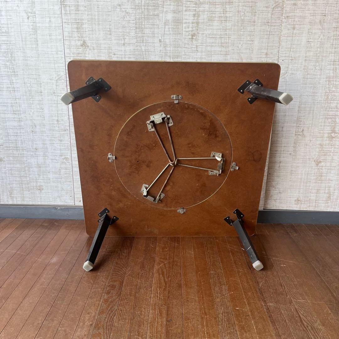 【アンティーク】昭和レトロ 穴あきちゃぶ台 座卓 丸テーブル 2way 古家具