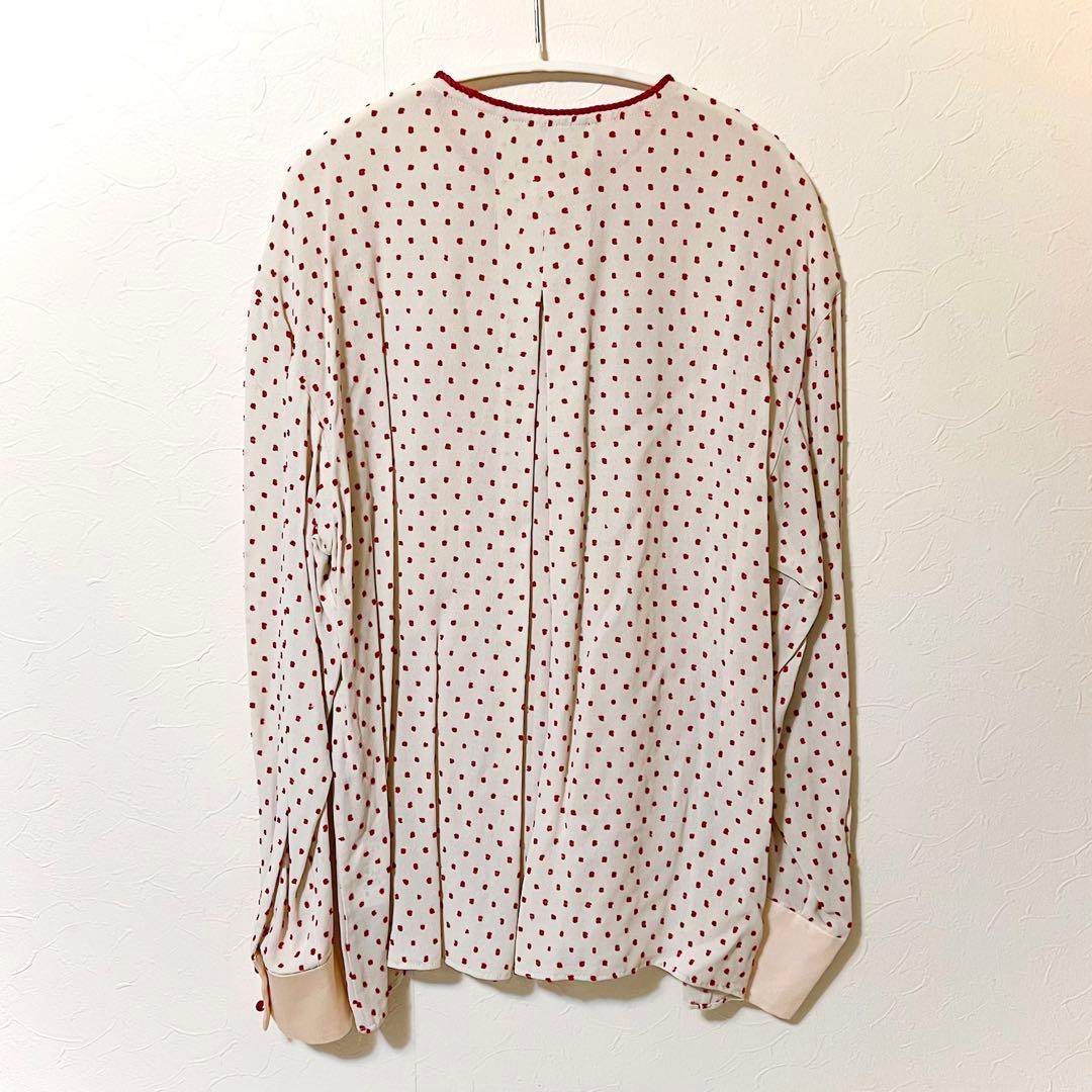 新品 leur logette ドットジャガードブラウス