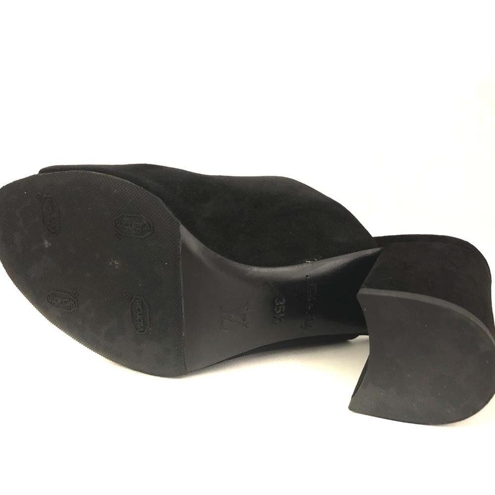 お買い得 美品 ルイヴィトン エッセンシャルV スエード オープントゥ サンダル