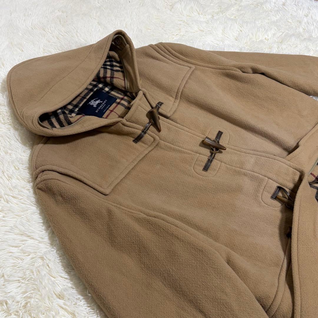 バーバリーロンドン ダッフルコート フード ロング ノバチェック L