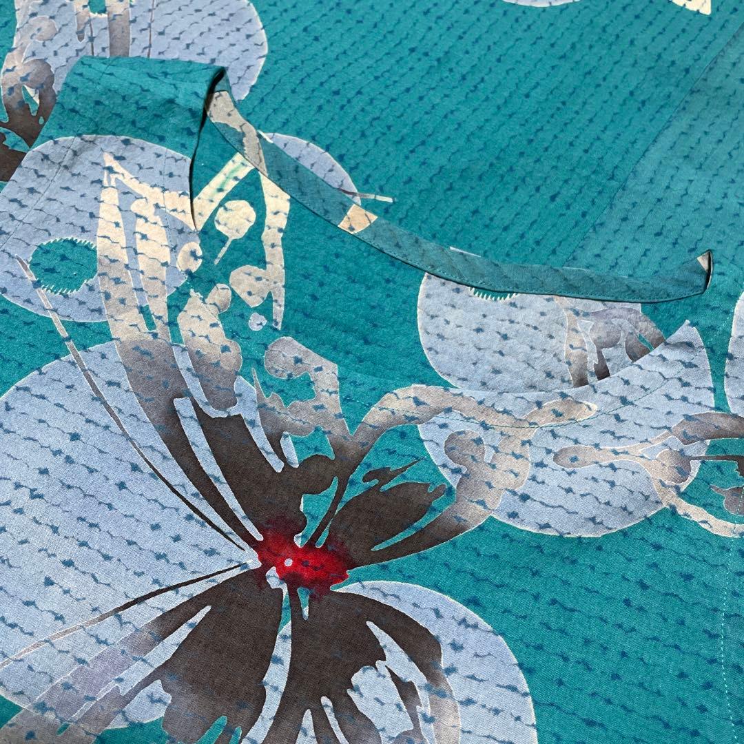 着物ワンピースAラインマキシ丈【127】浴衣反物M〜L