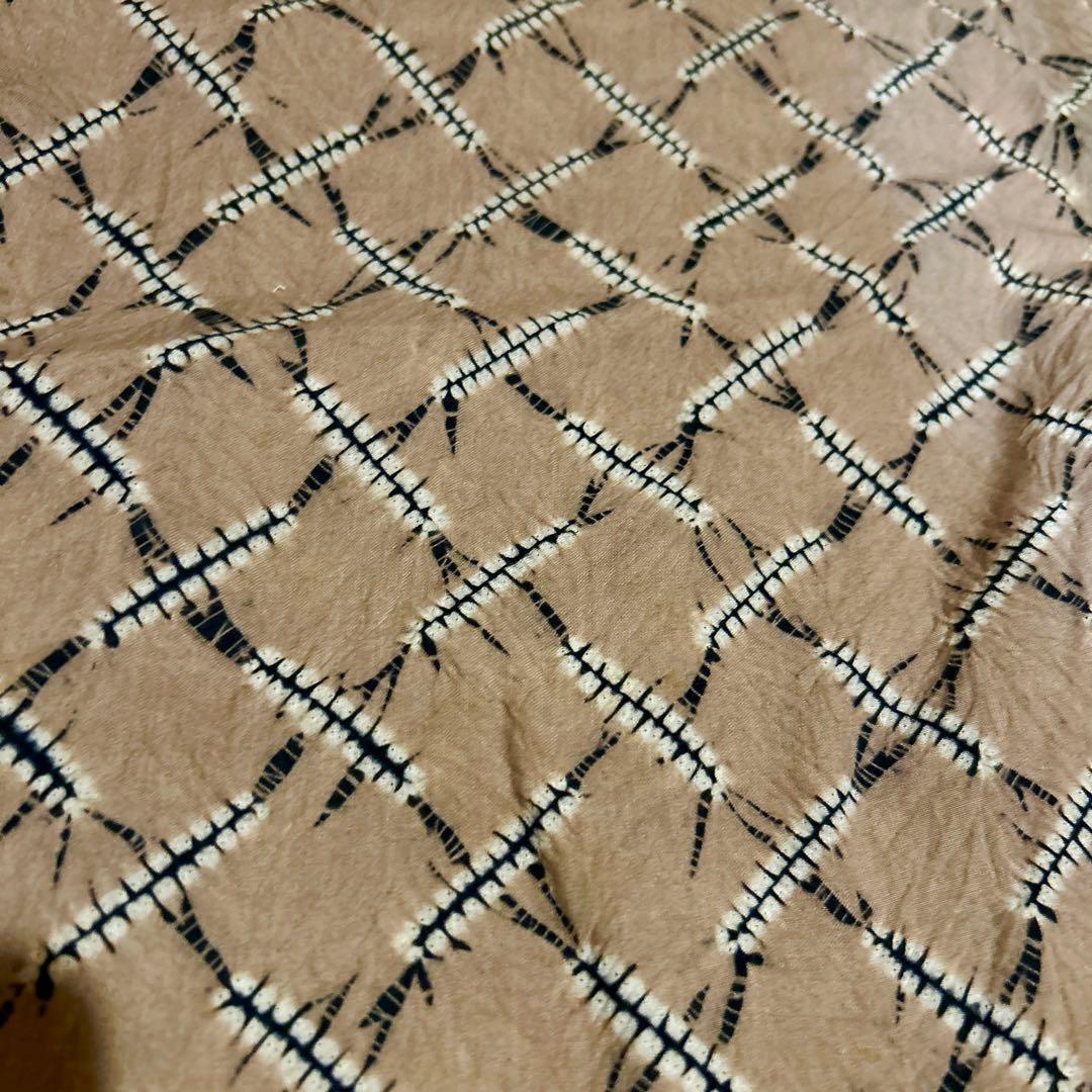 有松絞り　浴衣　広衿