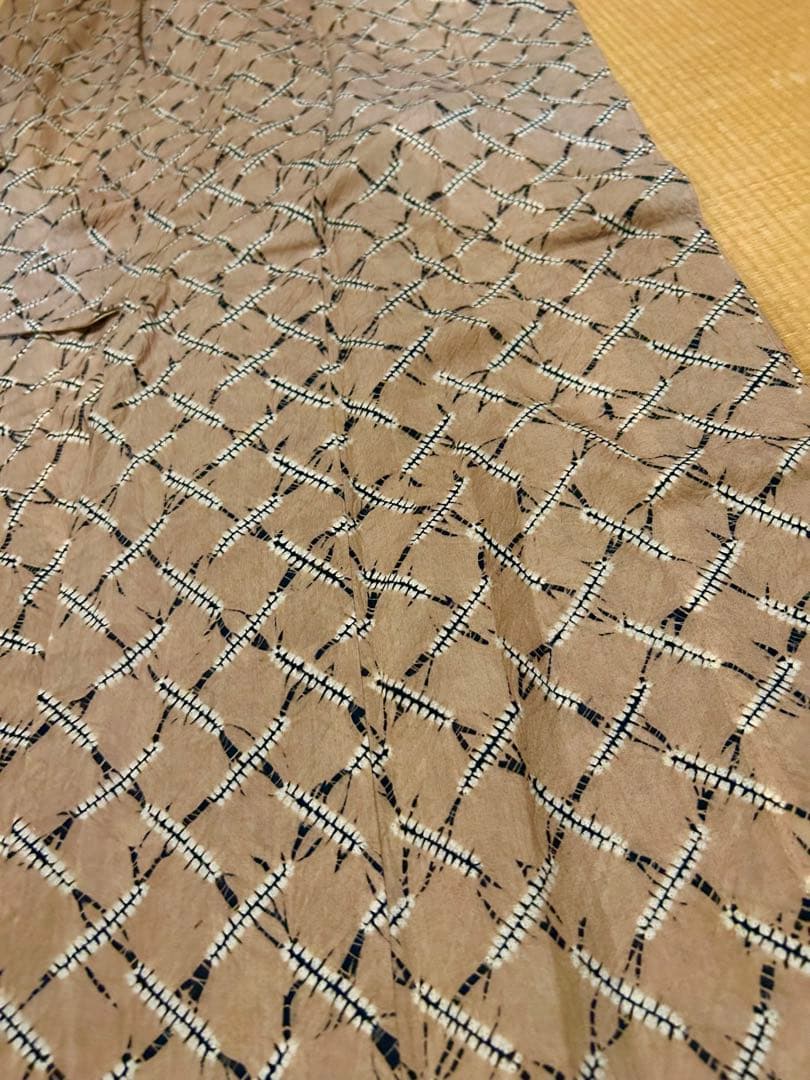 有松絞り　浴衣　広衿