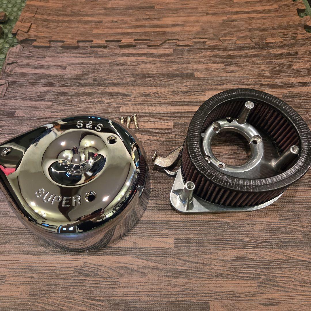 ハーレーS&Sティアドロップエアクリーナー未使用品激安 スーパーE/Gキャブ用