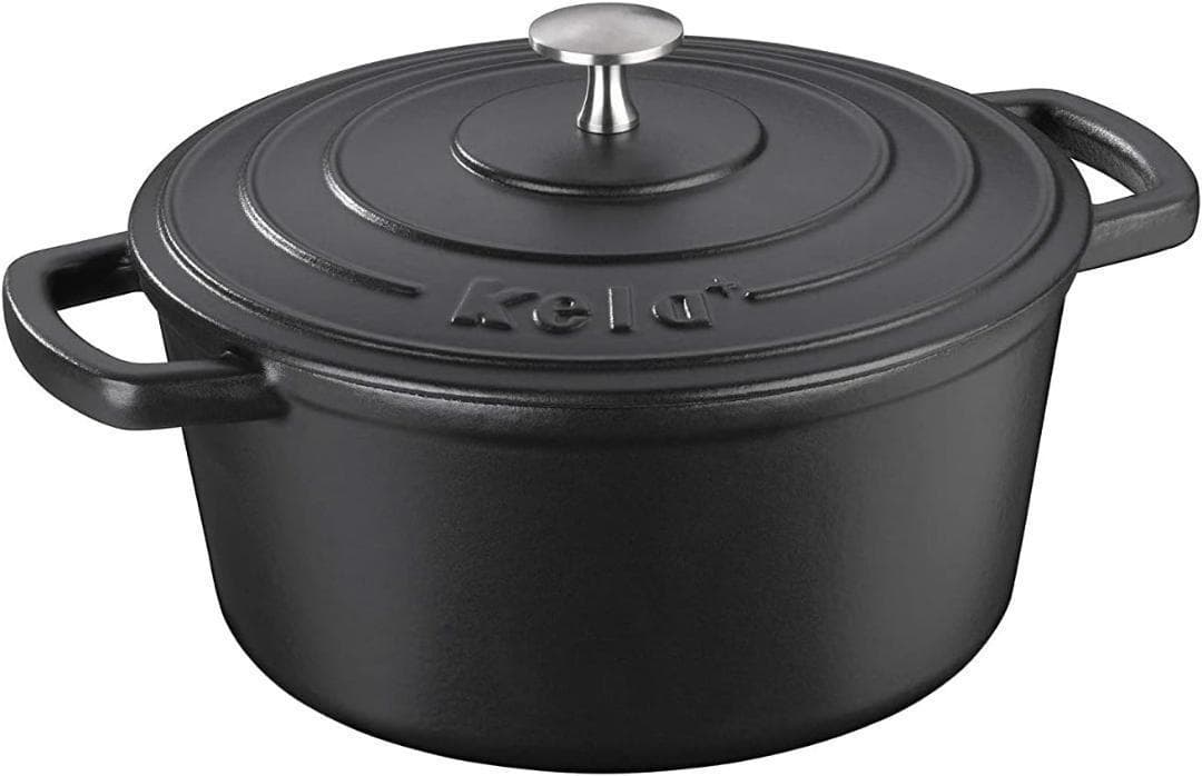 kela(ケラ) ココットロンド 24cm 4L ラウンド ブラック