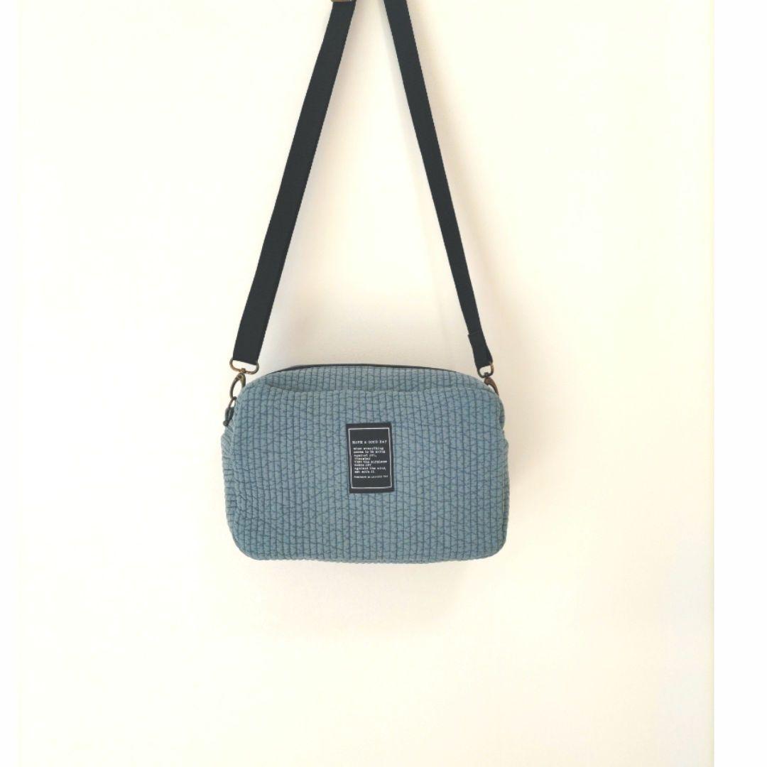 YONA様　スクエアショルダーバッグ　ヌビキルト(シルバーグレー、フォグブルー)