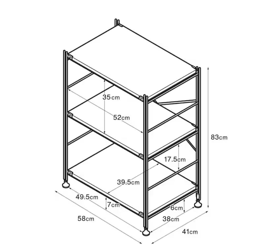 無印良品ステンレスユニットシェルフ　オーク材棚セット　小
