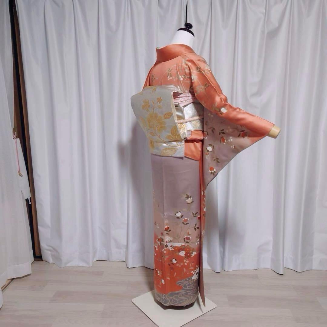 正絹　友禅　訪問着　フルセット　長沼静着物学院　ミト