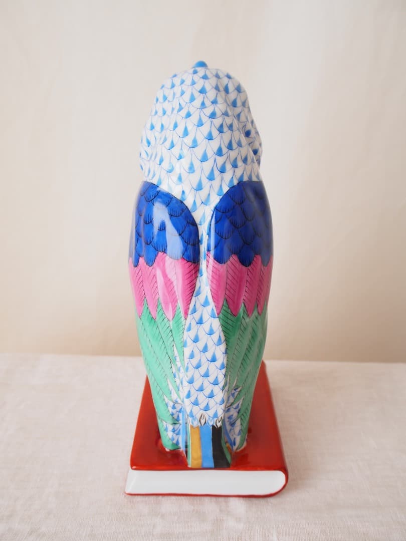 ヘレンド　Herend 梟(フクロウ)　ハンドペイント　フィギュリン　置物