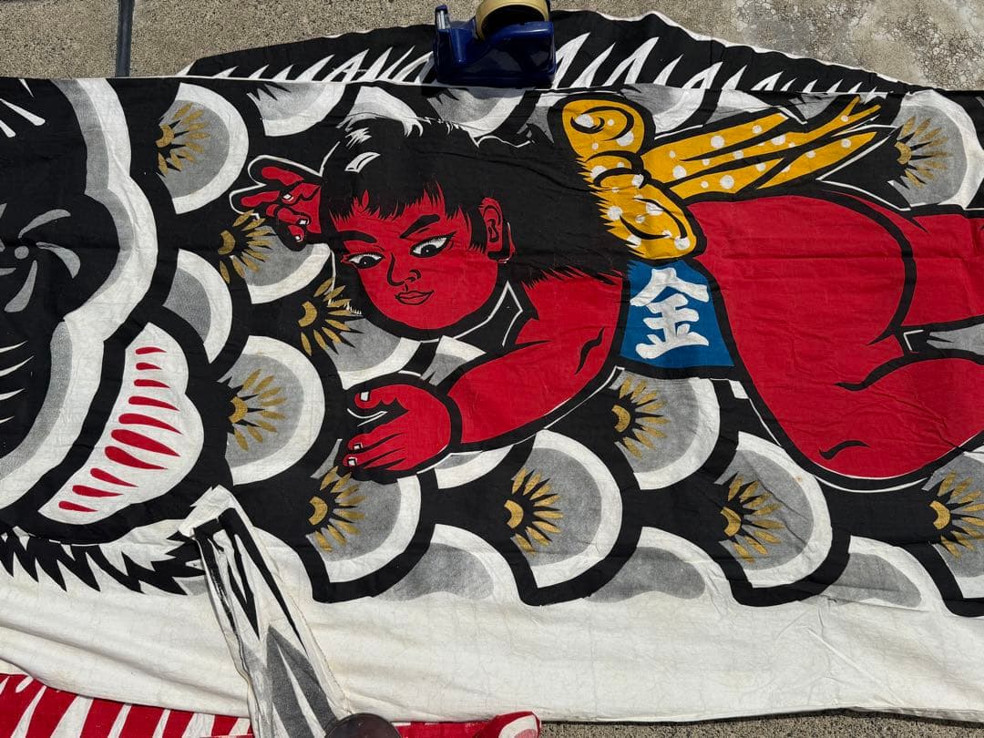 古布 木綿 鯉のぼり 5m 4m 金太郎 こいのぼり こどもの日 リメイク素材