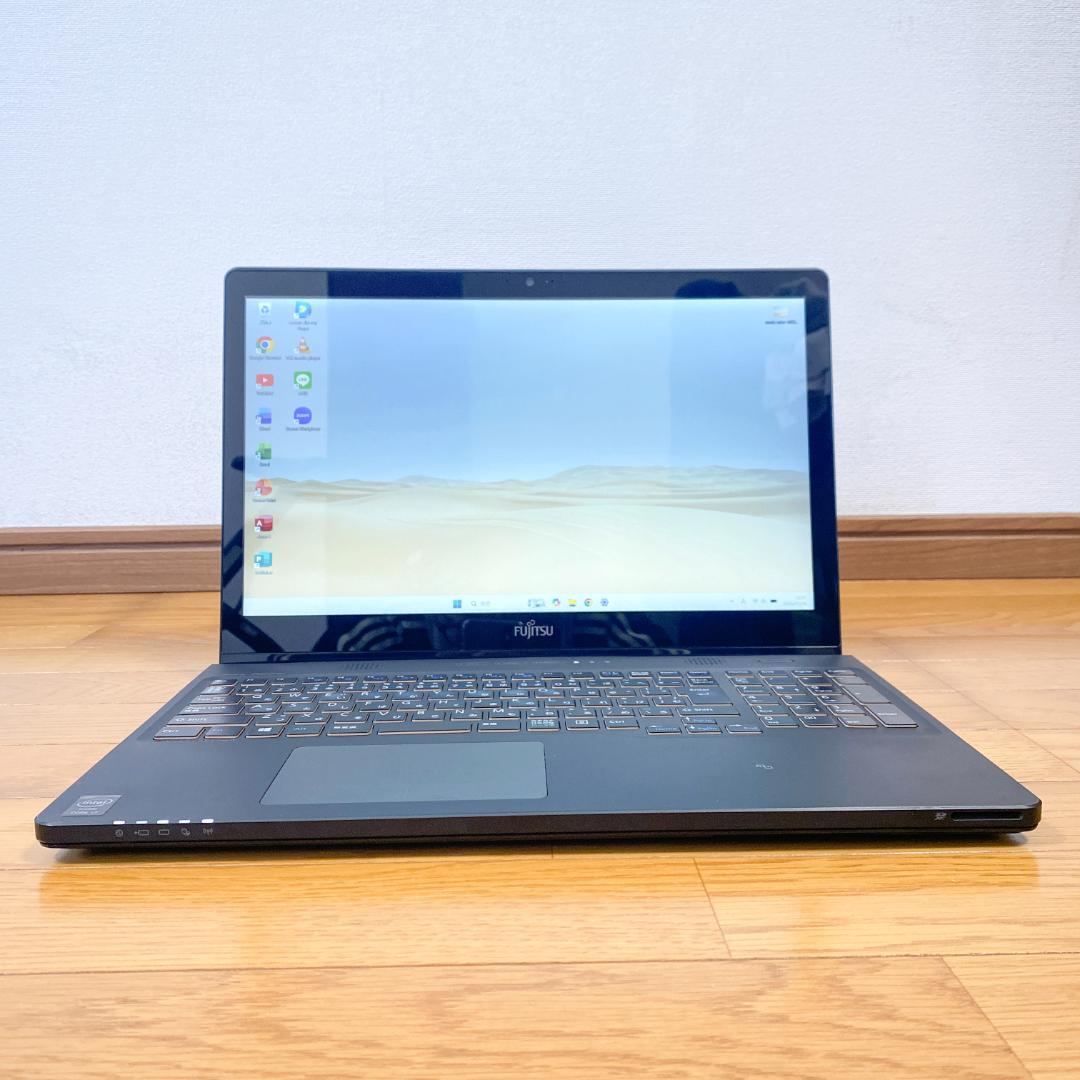 オフィス2021✨4コアi7 メモリ16 SSD480 富士通ノートパソコン