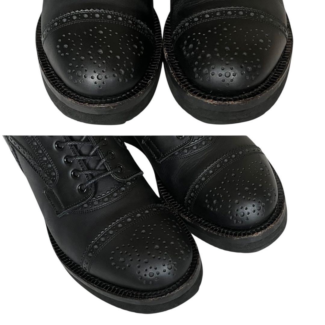 美品 フットザコーチャー 7 MENDELL レザー メダリオン vibram