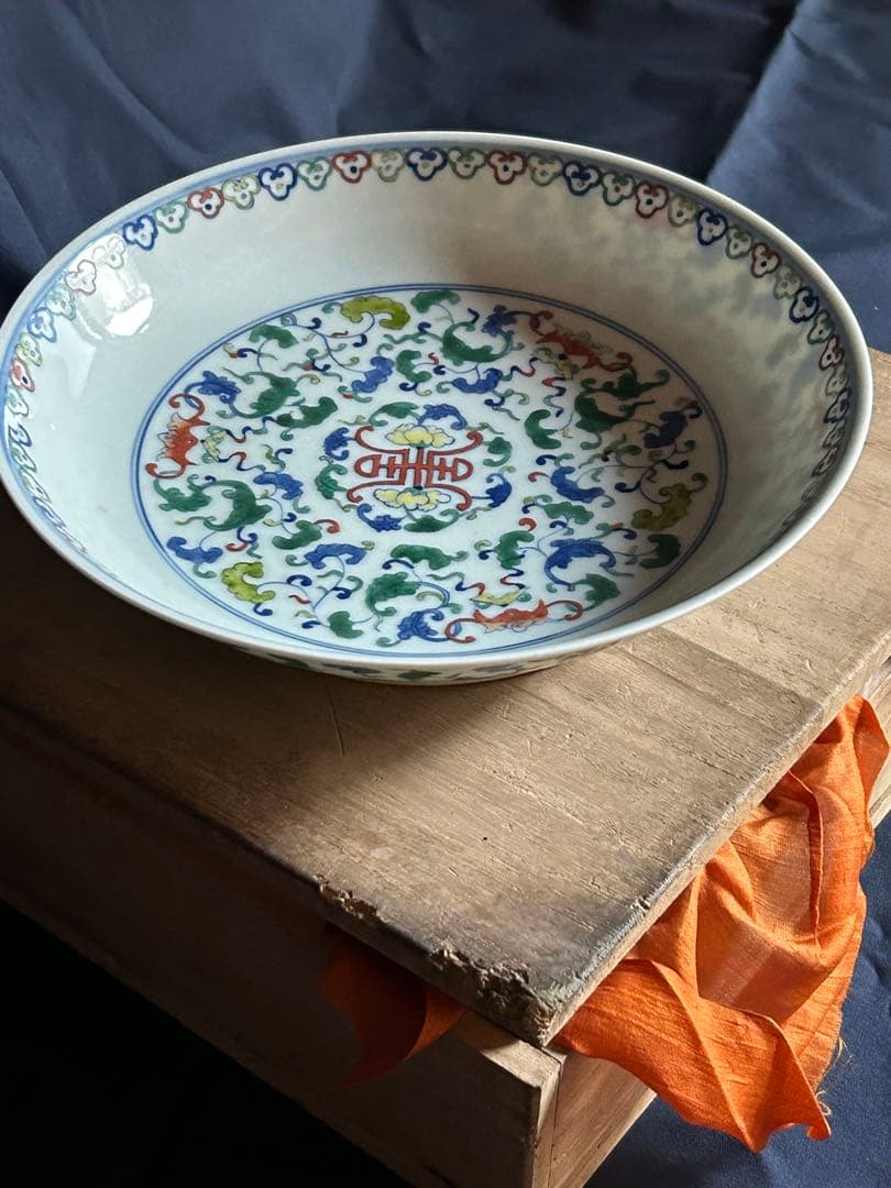 ○ 時代物　清代皿　中国美術　唐物