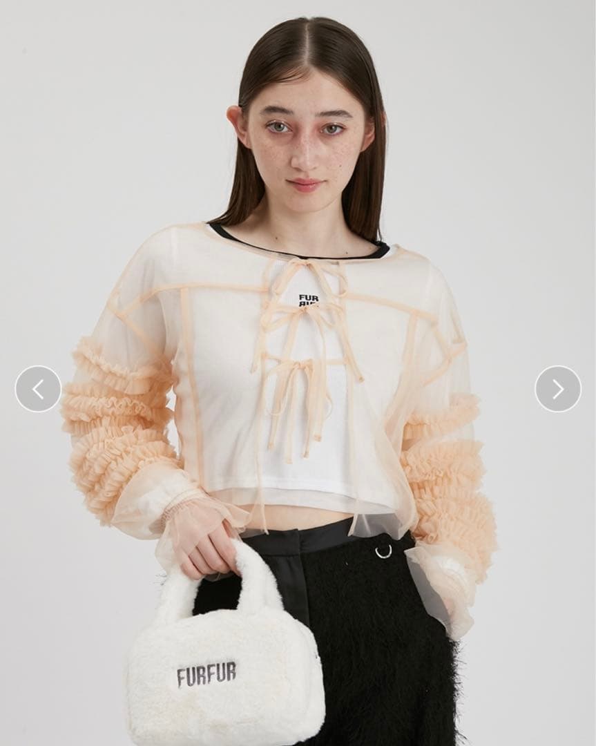 FURFUR エコファースクエアボストンバッグ IVR