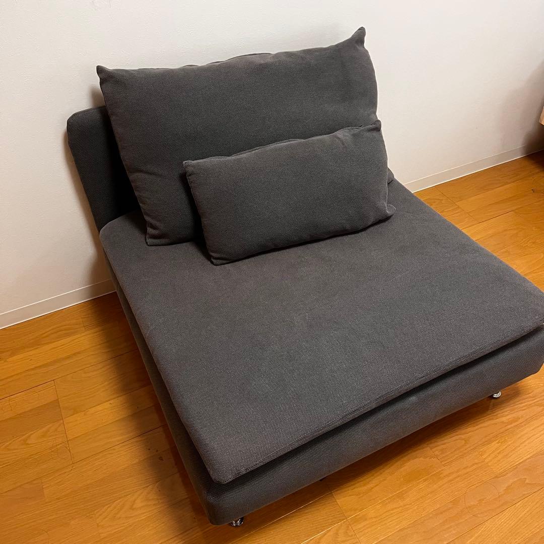9/28まで【送料込み】IKEA ソファソーデルハムン　ダークグレー(1人掛け)
