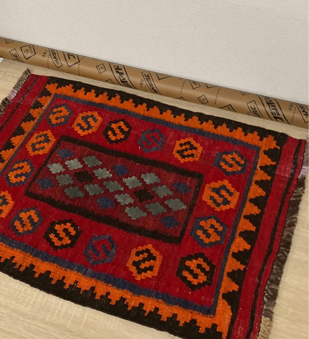 ミニキリム手織りマイマナ 産ビンテージキリムミニラグ55cmx76cm