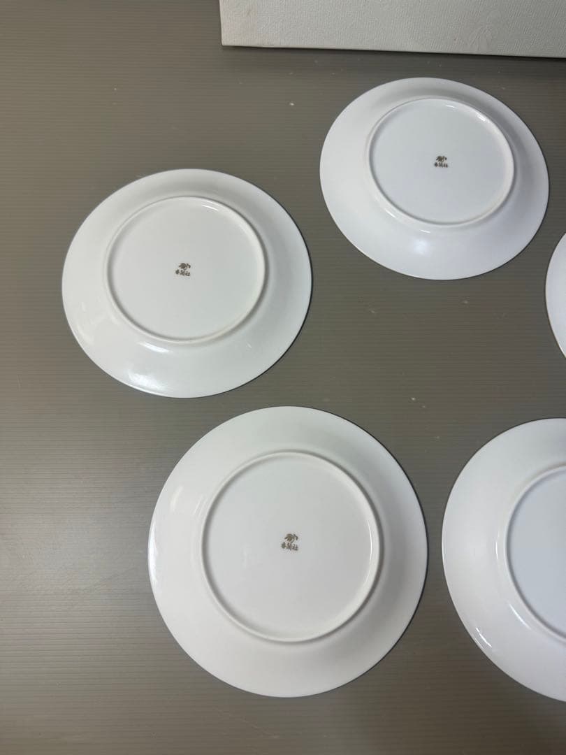 2552 香蘭社　皿　5客　金彩　未使用