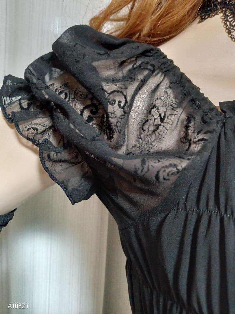 す*︎様 Moi-meme-Moitie 薔薇シフォンワンピース アームカバー