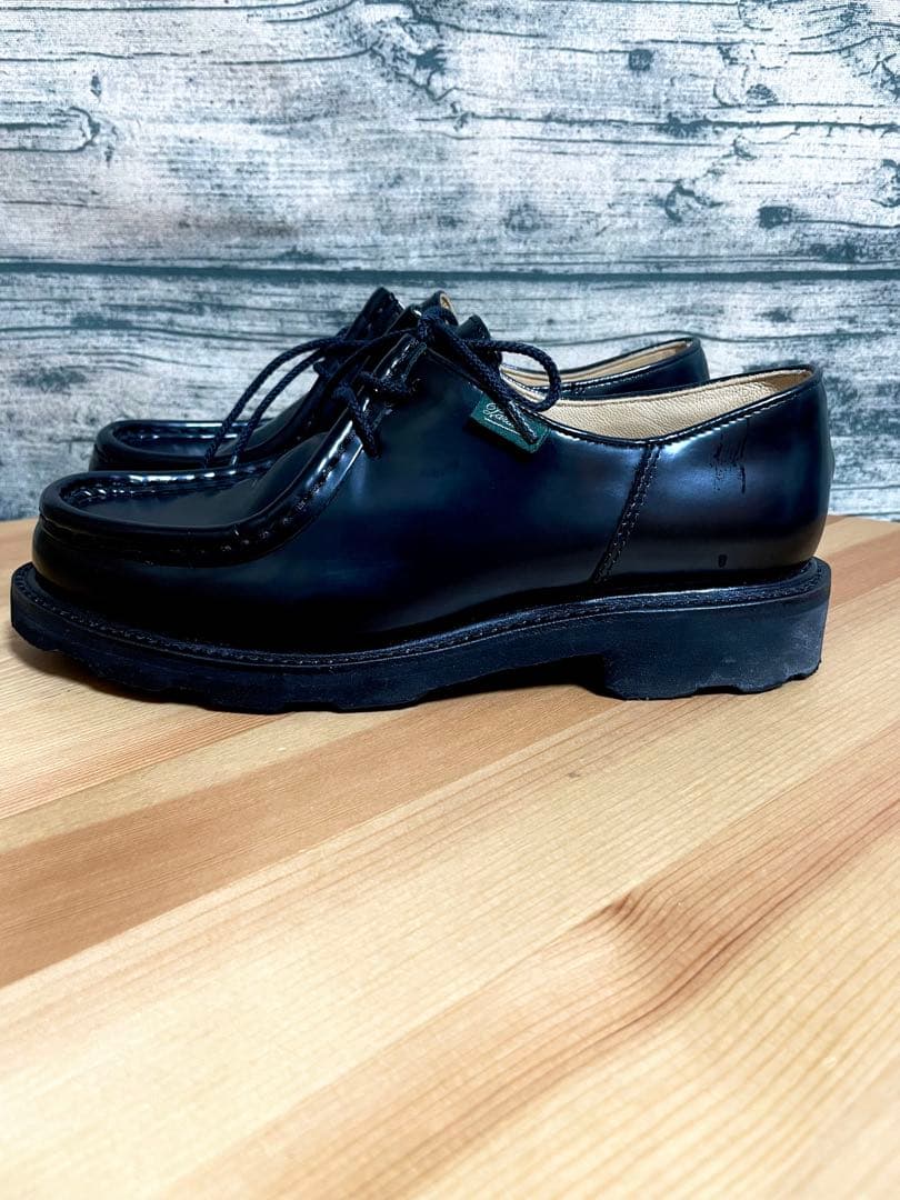 Paraboot MICHAEL ガラスレザー ブラック 4(24cm)ほぼ新品