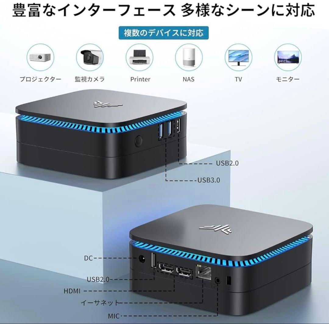 限定価格第12世代 n95 ミニpc新モデル 最大3.4GHz mini pc