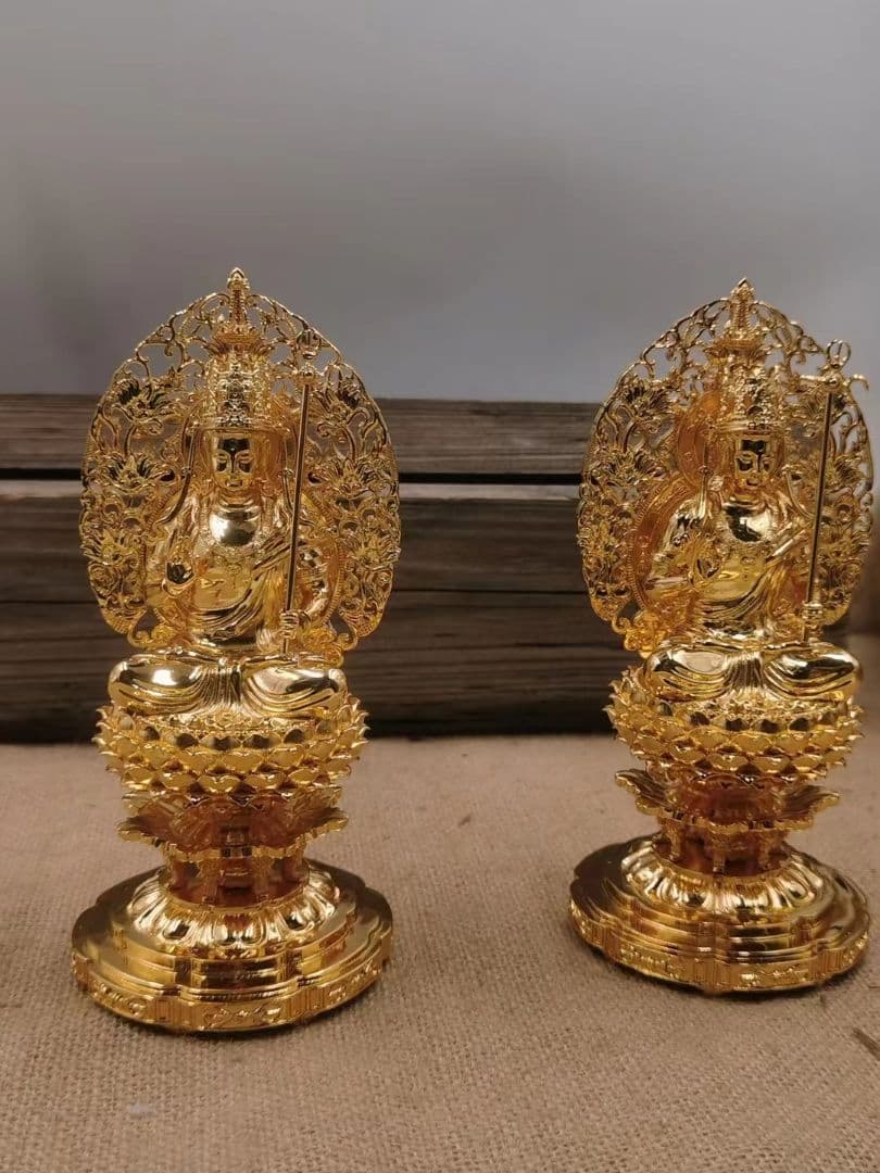 【修縁堂】仏教工芸品 精密彫刻 メッキ 虚空蔵菩薩 虚空蔵 仏像 古美術品