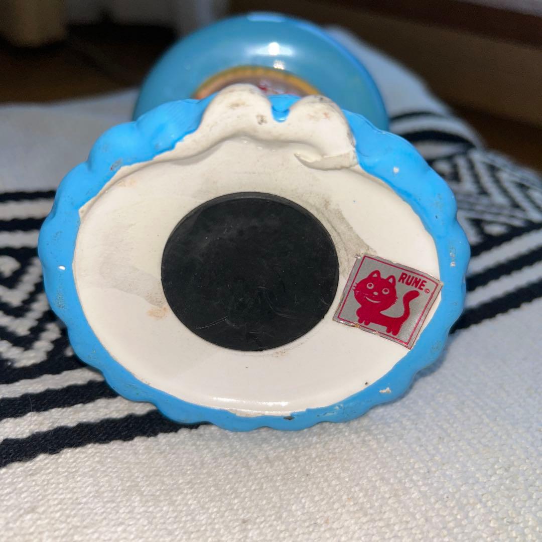 内藤ルネデザイン　青いドレスの少女 貯金箱