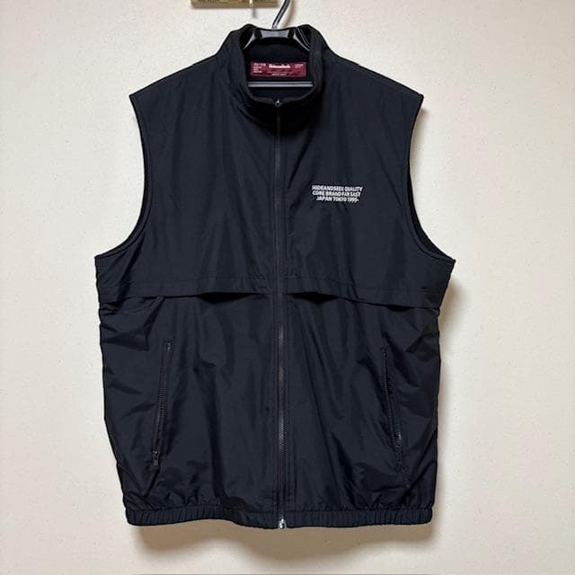 24SS★HIDE AND SEEK/ナイロンジップベスト★XL★