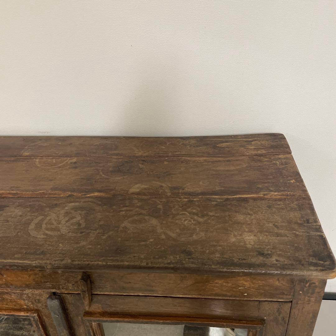 アンティーク　食器棚　本棚　シェルフ　キャビネット