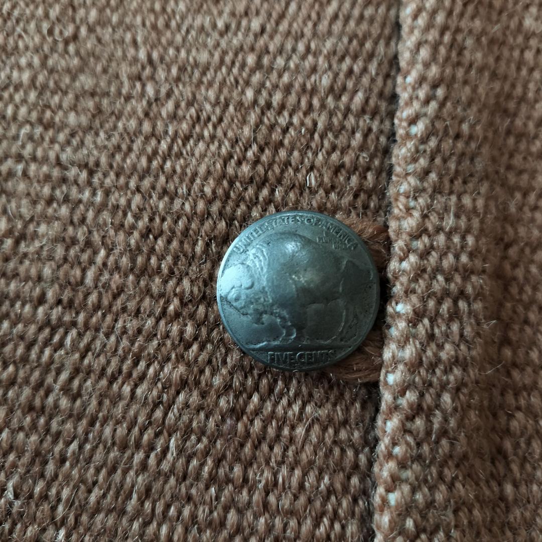 希少レア柄 センチネラ 40 ポインテッドチマヨベスト 裏地付き ブラウン L