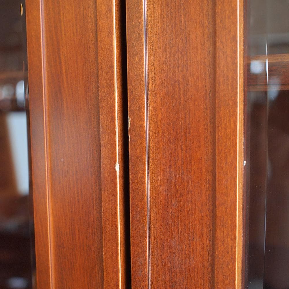 飛騨産業 キツツキ ガラス扉 書棚 81cm 本棚 キャビネット カップボード