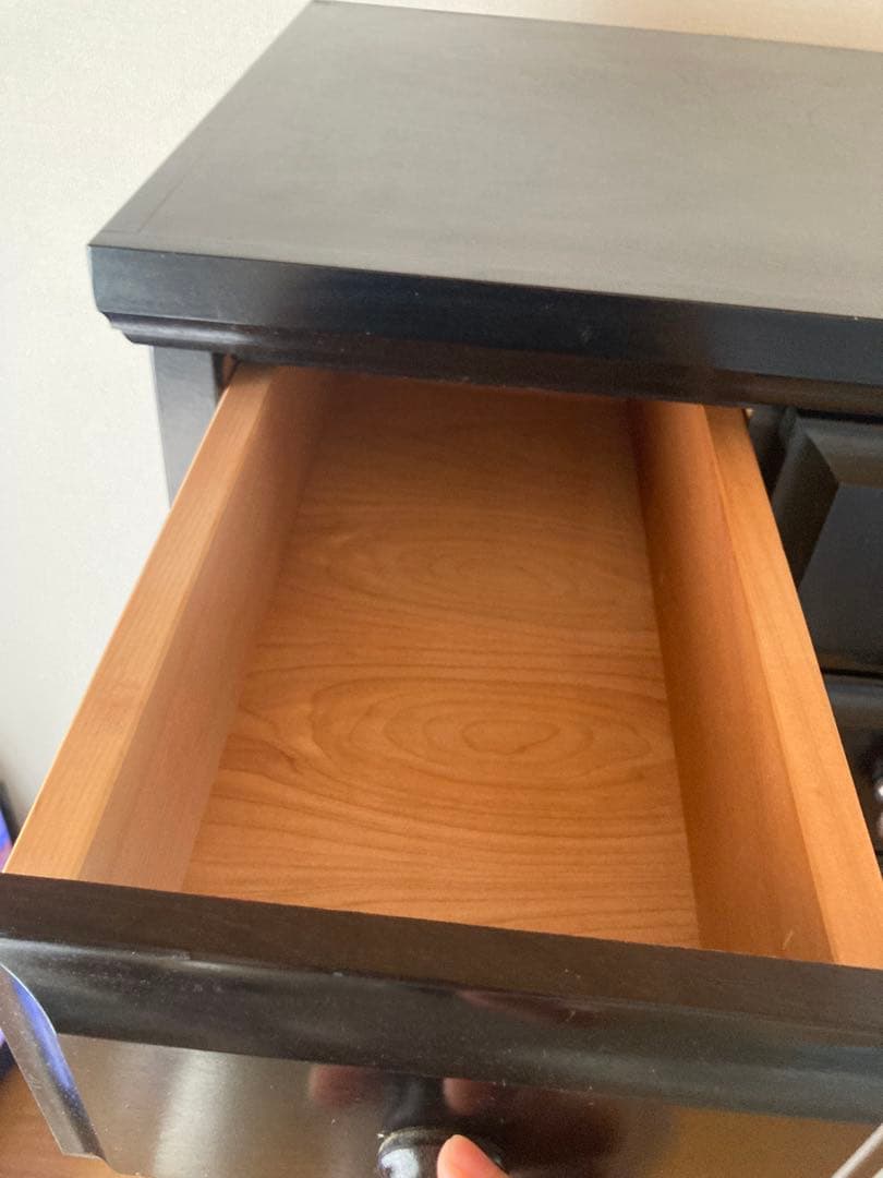 ダークブラウン木製チェスト 11引き出し