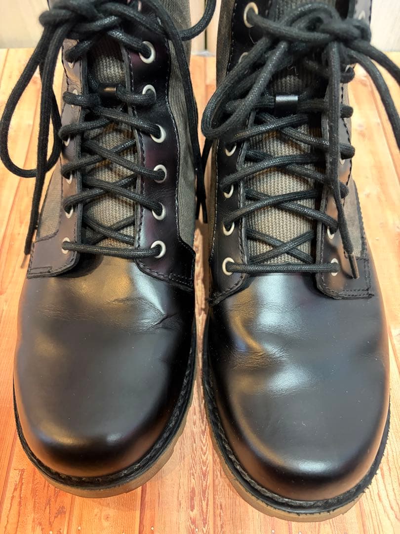 UGG メンズレザー キャンバス ブーツ