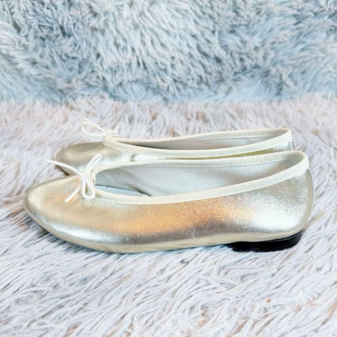 【美品】repetto レペット バレエシューズ フラットシューズ ゴールド