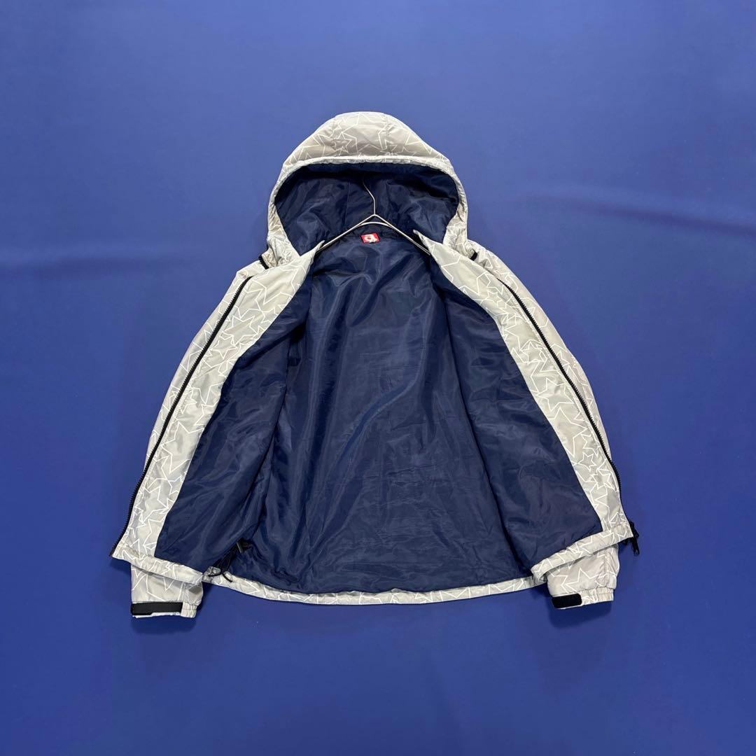 アルチビオ　フード付き　中綿　ブルゾン　ジャケット　L〜LL 総柄　グレー